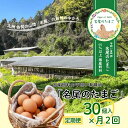 【ふるさと納税】【定期便24回】国産飼料の平飼い有精卵「名尾のたまご」30個入:C291-002