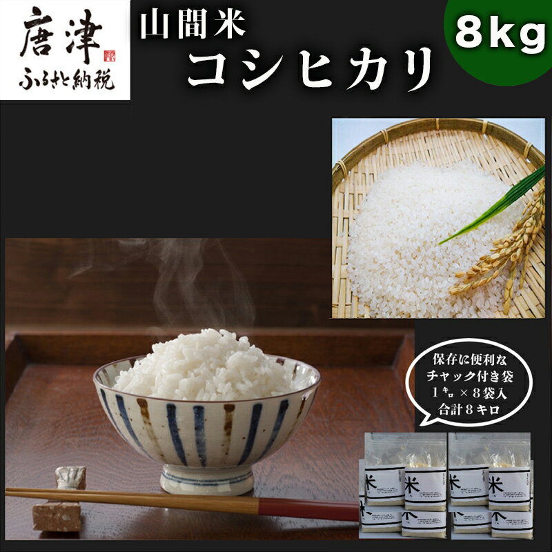 【ふるさと納税】山間米 コシヒカリ 1kg×8袋(合計8kg