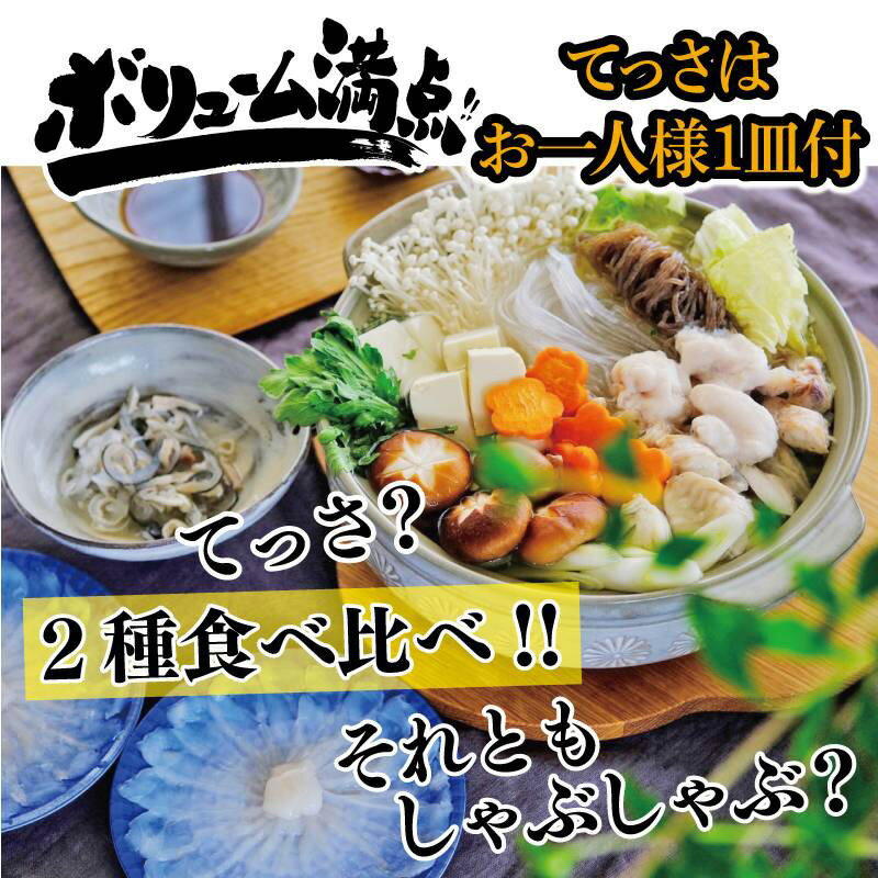 【ふるさと納税】唐津産 とらふぐてっさと切り身の贅沢食べ比べ！2人前 「2024年 令和6年」