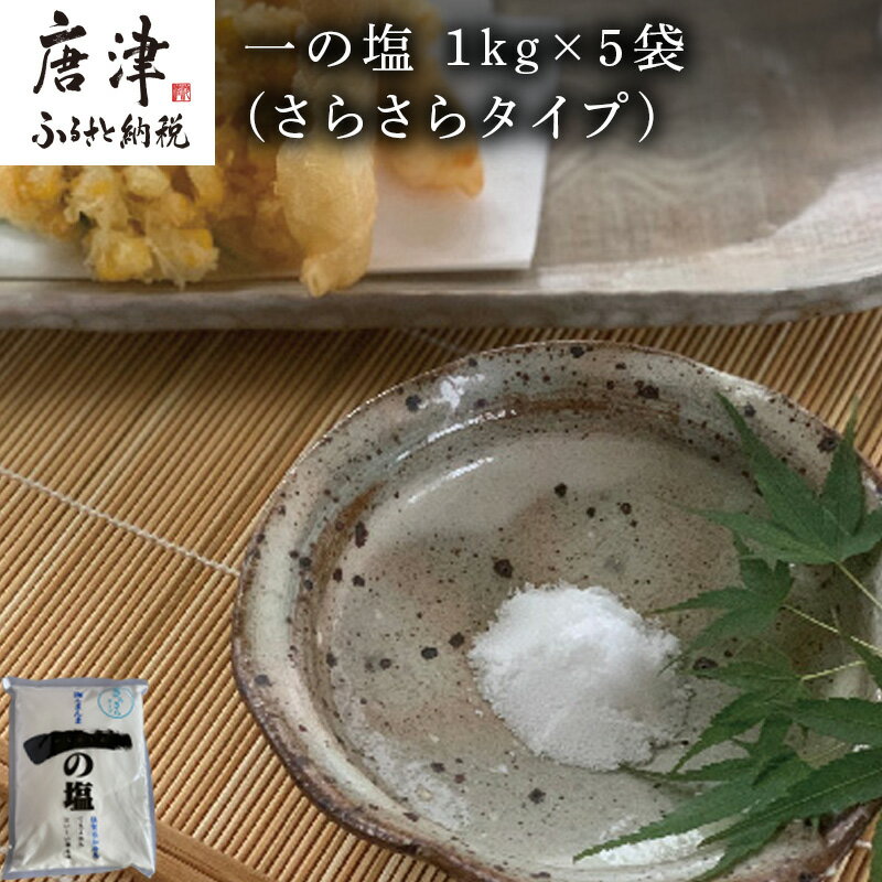 【ふるさと納税】唐津 一の塩 1kg×5袋 (さらさらタイプ) 調味料 料理 しお ソルト 「2025年 令和7年」