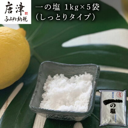 唐津 一の塩 1kg×5袋 (しっとりタイプ) 調味料 料理 しお ソルト 「2024年 令和6年」