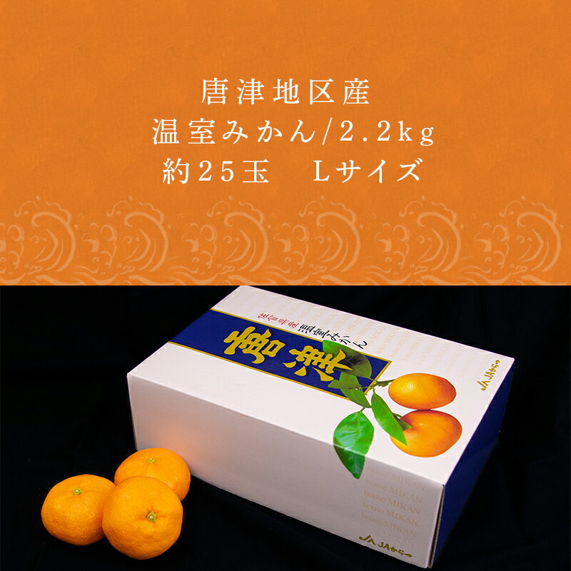 【ふるさと納税】『予約受付』【令和6年7月上旬発送】唐津産 温室みかん 2.2kg 化粧箱 ハウスみかん ミカン 果物 フルーツ ギフト