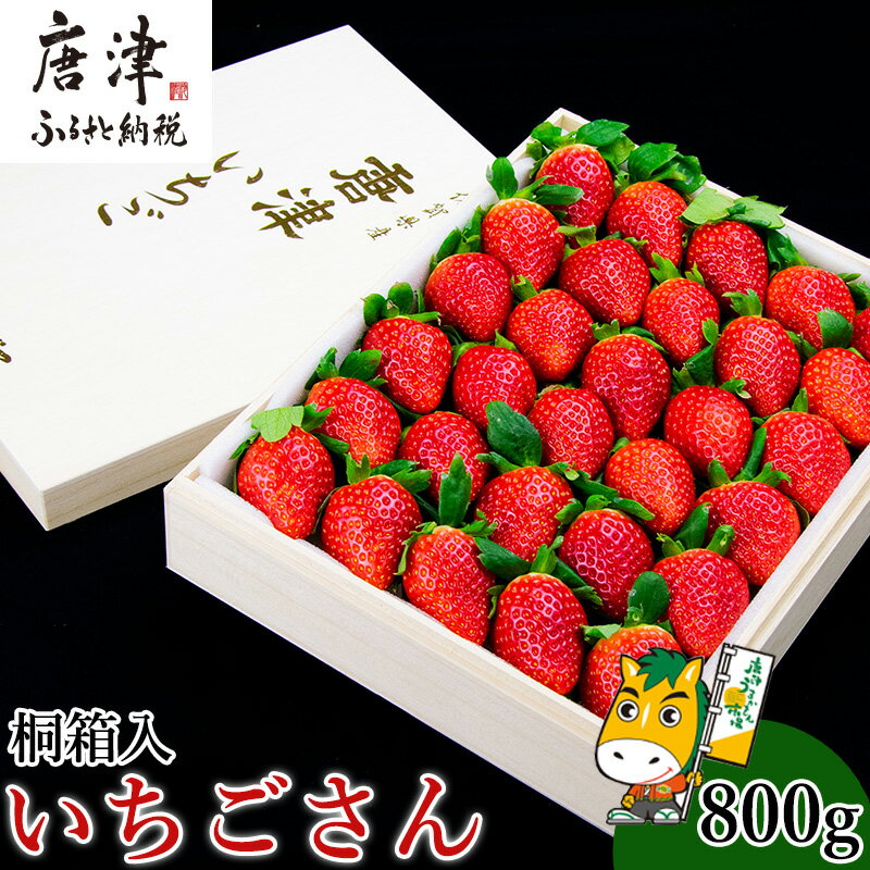 8位! 口コミ数「0件」評価「0」『予約受付』【12月中旬より順次発送】佐賀県唐津市「いちごさん」桐箱 800g いちご 苺 イチゴ 桐箱 ギフト