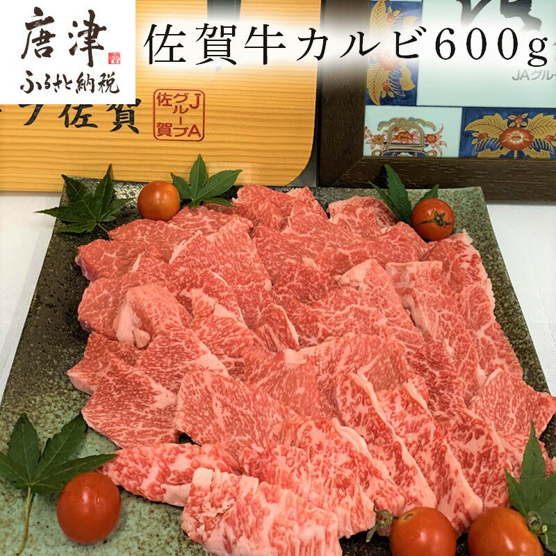 牛肉(バラ・カルビ)人気ランク35位　口コミ数「6件」評価「4.5」「【ふるさと納税】佐賀牛カルビ焼肉用 600g 牛肉 ギフト 「2024年 令和6年」」