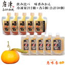 【ふるさと納税】飲み比べ 冷凍果汁2種×各5個(合計10個) 味香みかん 柑橘 ジュース 飲料 ミカン ストレート フルーツ 詰合せ