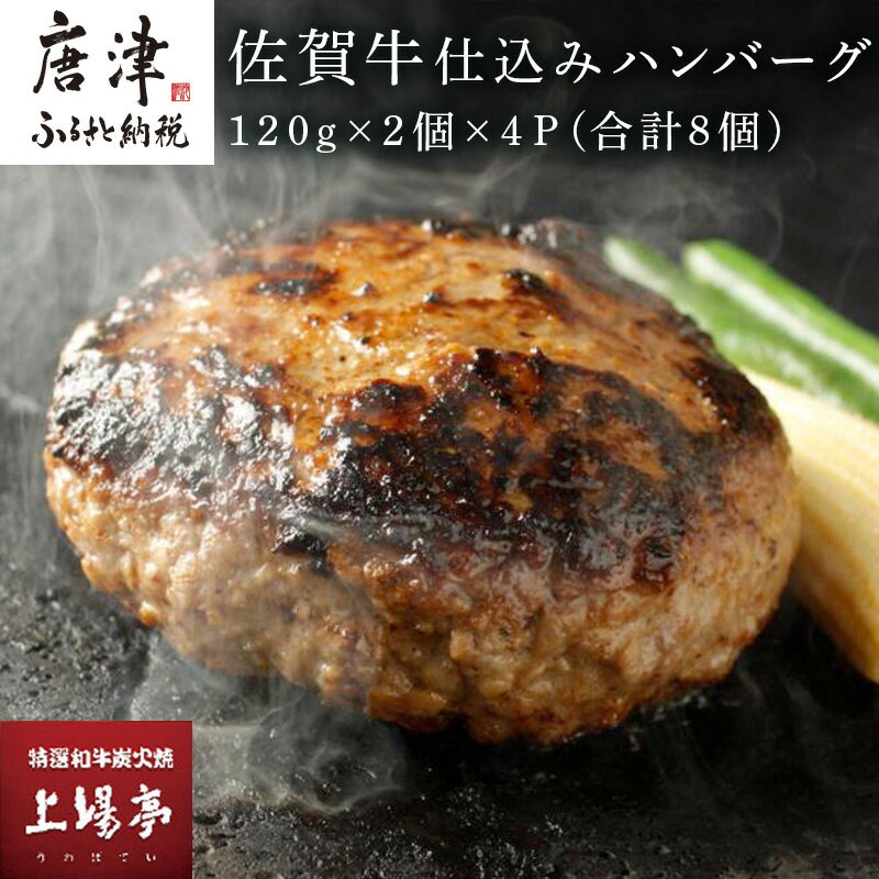 1位! 口コミ数「1件」評価「2」佐賀牛仕込みハンバーグ120g×2個×4P(合計8個) 総菜 ギフト「2024年 令和6年」