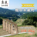 【ふるさと納税】『先行予約』【令和7年産新米】特別栽培棚田米「蕨野」5kg×4袋(合計20kg) 家庭排水が一切入らない自然水で作られたお米 10日に1回精米で...