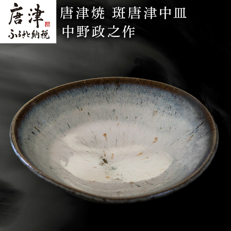 【ふるさと納税】唐津焼 斑唐津中皿 中野政之作 「2025年 令和7年」