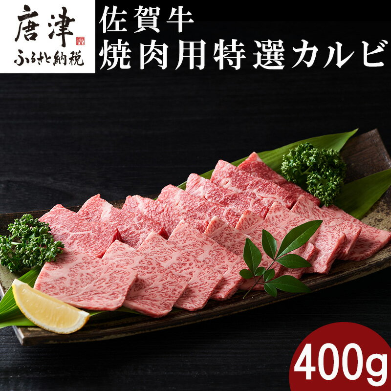 【ふるさと納税】佐賀牛焼肉用特選カルビ 400g タレ付き 佐賀牛 牛肉 カルビ 焼き肉 BBQ バーベキュー ギフト アウトドア 「2025年 令和7年」