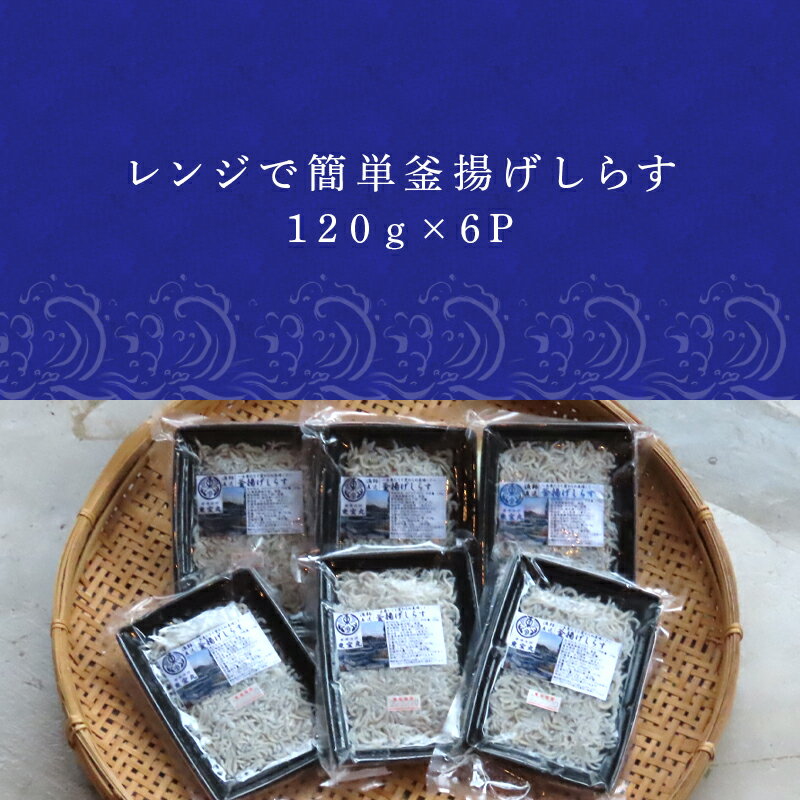 【ふるさと納税】釜揚げしらす 120g×6パック(合計720g) レンジで簡単 魚介類 ご飯のお供 「2022年 令和4年」