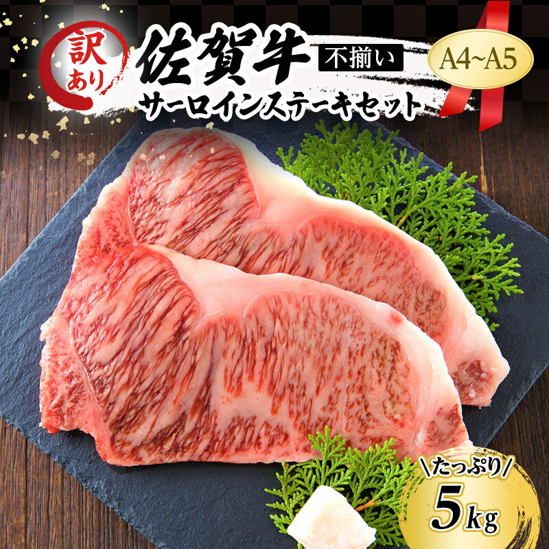 訳あり! 佐賀牛 [A4〜A5]佐賀牛サーロイン ステーキ セット 5kg(250g 2枚入りx10p) 肉 お肉 牛肉 和牛 牛 ※配送不可:離島 [鳥栖市]