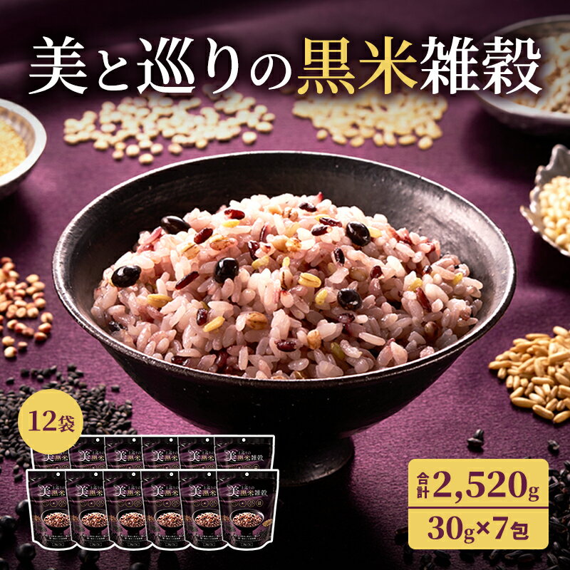 11位! 口コミ数「0件」評価「0」雑穀 合計2,520g (30g×7包×12袋) 美と巡りの黒米雑穀 フェムケア 鉄 食物繊維 大豆 イソフラボン フェムテック　【鳥栖市】