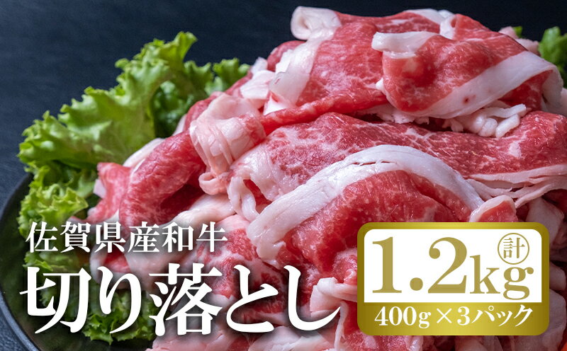 和牛 切り落とし 計約1.2kg (400g×3p) 佐賀県産 牛肉 肉 ※配送不可:離島 [鳥栖市]