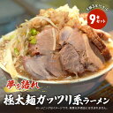 【ふるさと納税】ラーメン 夢を語れ 9食 セット 極太麺 ガッツリ系ラーメン 豚 3本付き!G系※配送不可:離島