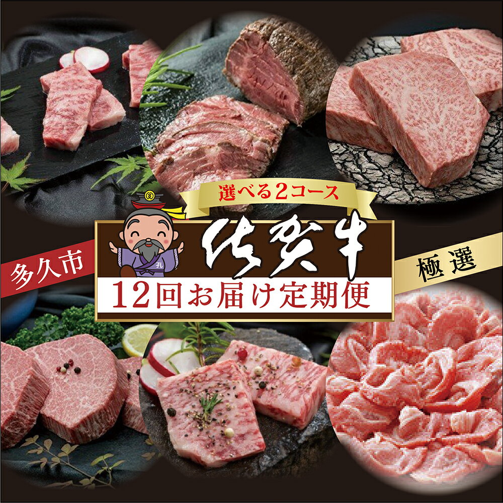 【ふるさと納税】【毎月お届け 肉の定期便】j-2 / j-17 極選 佐賀牛 全12回 月替り 選べる内容量 計15.3kg / 17.4kg お届け 食べ比べ...