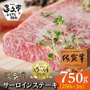 【ふるさと納税】佐賀牛サーロインステーキ(250g×3枚)(p-2)