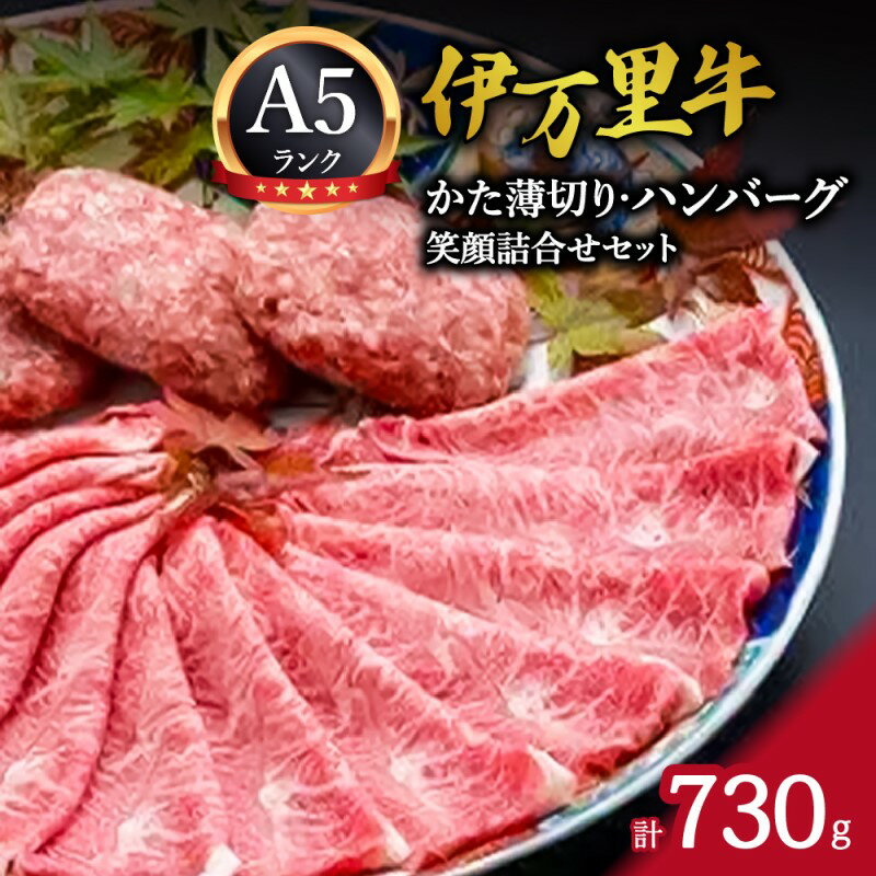 伊万里牛 笑顔詰合せセット かた薄切り400g & ハンバーグ3個