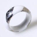 【ふるさと納税】伊万里焼強化磁器指輪(白金彩貫入斜め縞白色)【要選択】 H773