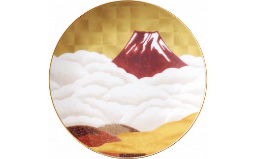 27.4cm額皿“赤富士"