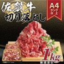 7位! 口コミ数「3件」評価「4」佐賀牛 訳あり 切り落とし 1kg （500g×2パック） J1055