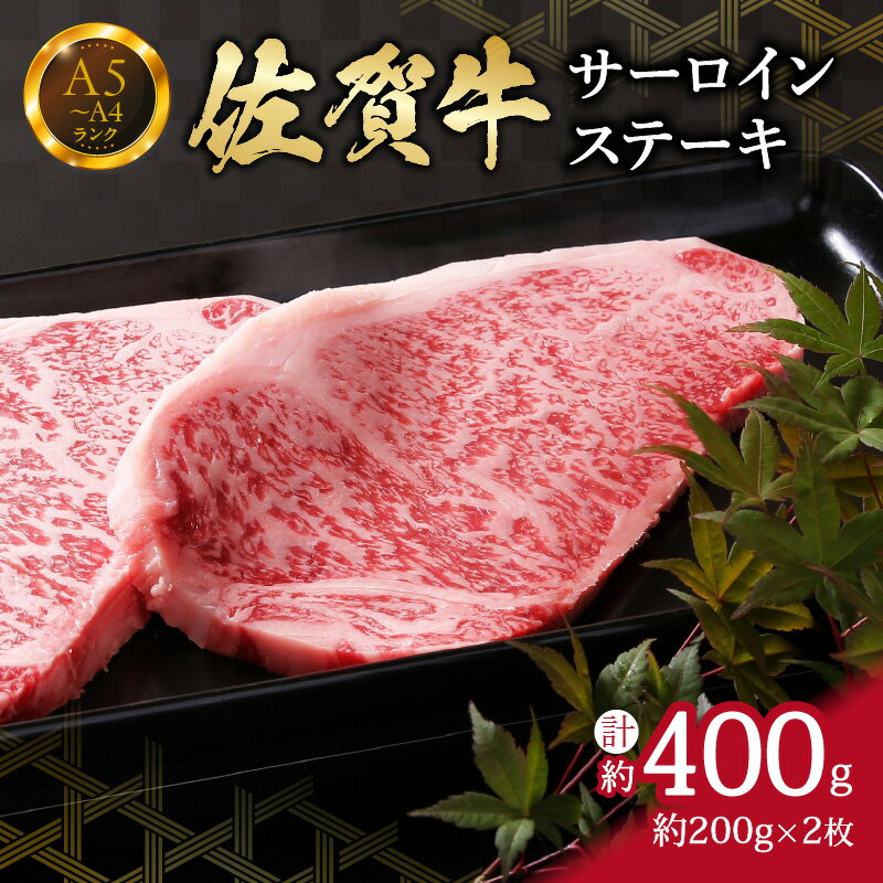 [佐賀牛] サーロイン ステーキ 400g (200g×2枚) 2人前 真空パックでお届け
