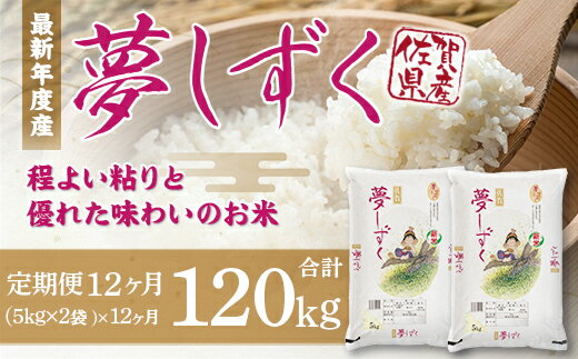 【ふるさと納税】「令和5年産」夢しずく 定期便 12ヶ月 1