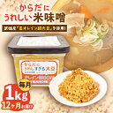 【ふるさと納税】【12回定期便】からだにうれしい 米味噌 1