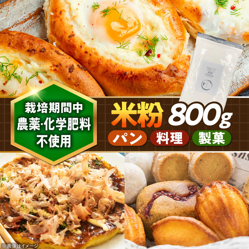 【ふるさと納税】米粉専用「ミズホチカラ」使用 武雄産米粉 800g（栽培期間中農薬・化学肥料不使用）/株式会社 y’s company（utsu和ya）[UDX023] 米粉 米 お米 グルテンフリー