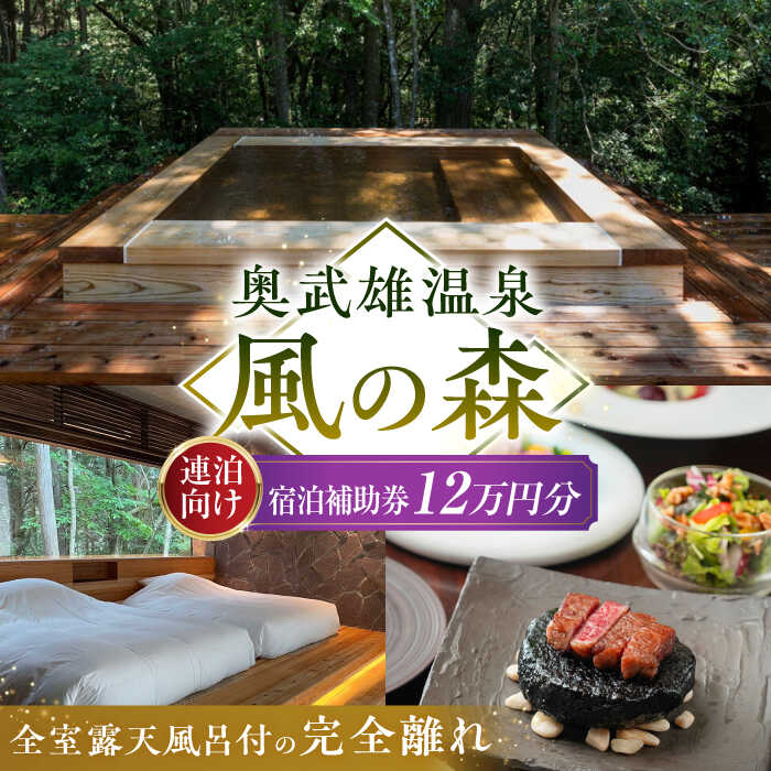 [連泊向け]奥武雄温泉 風の森 宿泊補助券 12万円分 /奥武雄温泉 風の森[UEC007] 宿泊券 ギフト 温泉 宿泊ギフト券 ペア 宿泊券 武雄温泉 サウナ