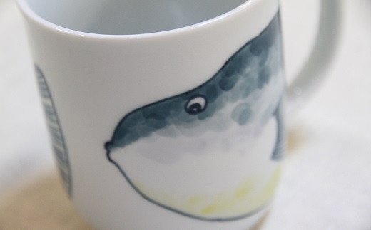 【ふるさと納税】TKC4-R011【中島陶芸】 マグカップ（トラフグ）