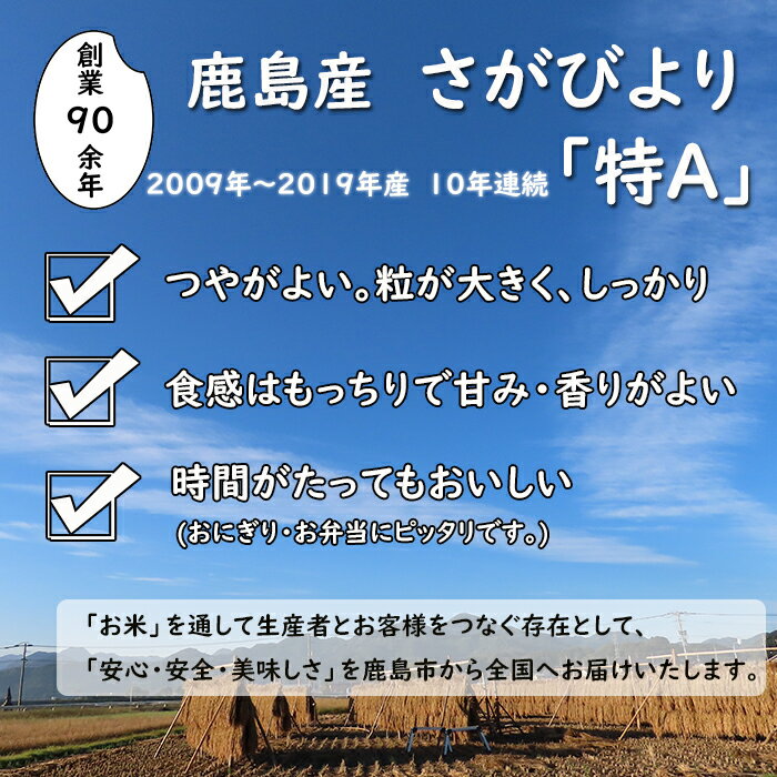 【ふるさと納税】【定期便】鹿島市産 さがびより 白米 お米 10kg × 6回 計60kg | ふるさと納税 定期 米 お米 新米 精米 国産 佐賀県 鹿島市 ふるさと 人気 送料無料 J-3