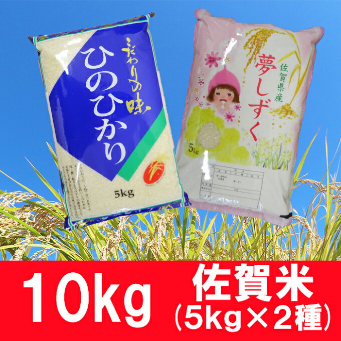 【ふるさと納税】鹿島市産 夢しずく 5kg 佐賀県産 ヒノヒカリ 5kg 合計10k...