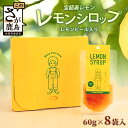 【ふるさと納税】希少な宝韶寿レモン使用|無添加レモンシロップ(ピール入り)60g×8袋|レシピ付き|上質な国産柑橘の味わい|(保存料 ・ 合成着色料 ・ 増粘多...