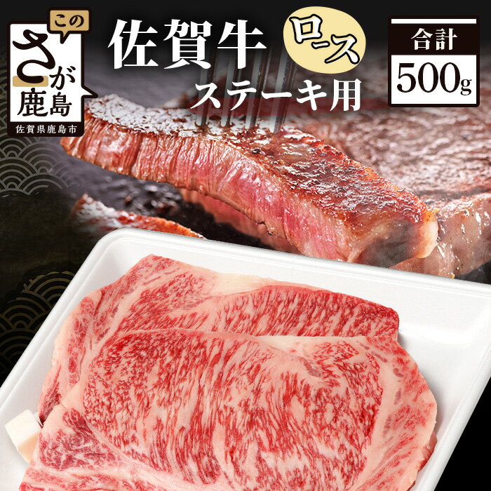 【ふるさと納税】佐賀牛 ロース ステーキ用 500g (2枚入) D-173