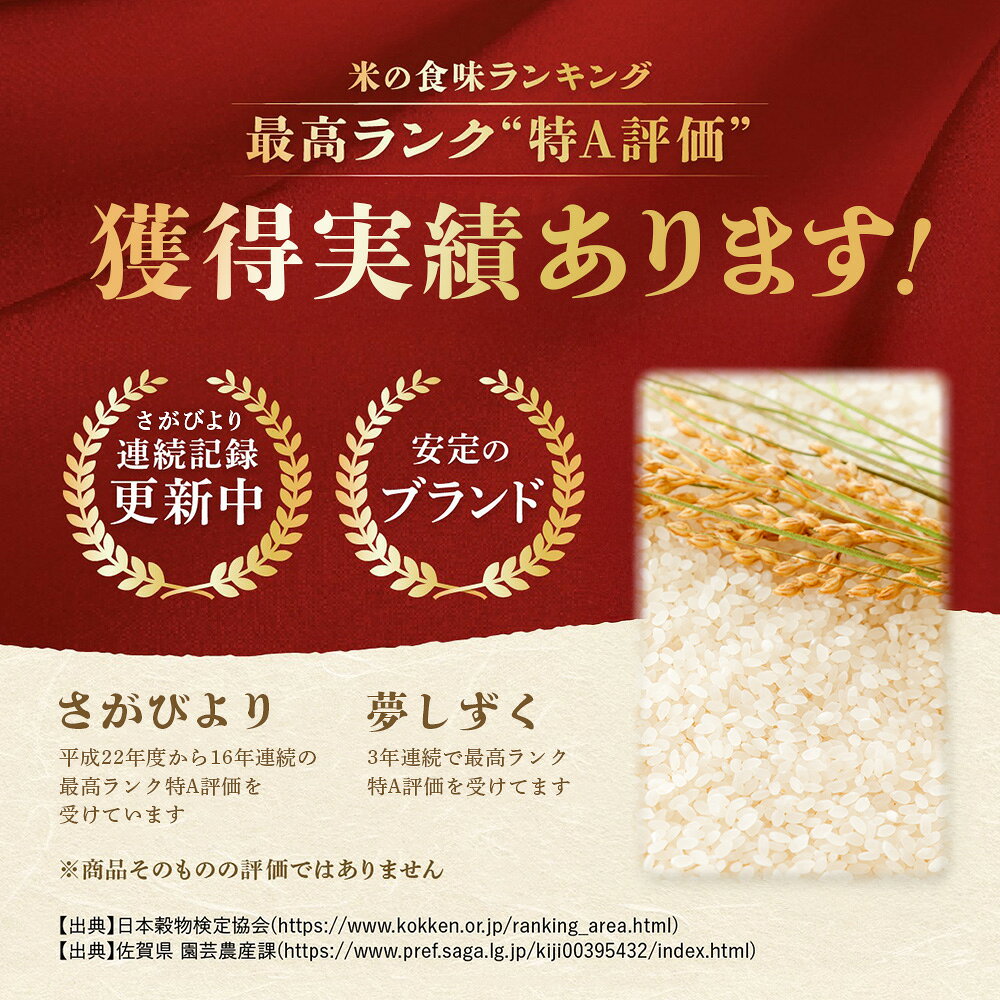 【ふるさと納税】令和8年産【先行受付】特A お米 1~30kg さがびより or 夢しずく 選べる 品種 精米/玄米 単品/定期便 佐賀県鹿島市産 | ふるさと納税 米 白米 玄米 精米 1kg 2kg 3kg 5kg 10kg 30kg 1回 3回 お米 定期 ふるさと 人気 佐賀 九州 鹿島 送料無料 c-154 f412074-kashima-10001968 佐賀県鹿島市 サンプル画像2