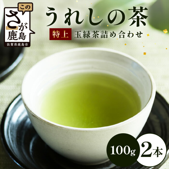 [ギフトにおすすめ] 佐賀県産 特上うれしの茶 100g×2本 美味しいお茶を贈り物に ご自宅用にもおススメ B-751 嬉野茶 緑茶 日本茶 リーフ 茶葉