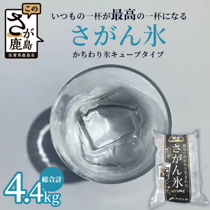 13位! 口コミ数「0件」評価「0」さがん氷【かちわり氷】キューブタイプ【1.1kg×4袋】名水百選 藤津製氷 氷 天然水使用 角氷 多良岳山系 小分け氷 お酒 焼酎 リキュー･･･ 