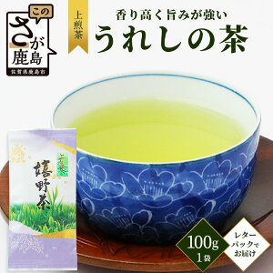 【ふるさと納税】【ギフトにおすすめ】 佐賀県産 上煎茶 うれしの茶 100g×1本 レターパック配送 美味しいお茶を贈り物に ご自宅用にもおススメ AA-49 嬉野茶 緑茶 日本茶 リーフ 茶葉