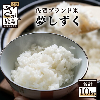 令和5年産 鹿島市産 夢しずく 新鮮米 10kg 1等米 精米 白米 お米 米 数量限定 佐賀県 鹿島市 送料無料 B-462