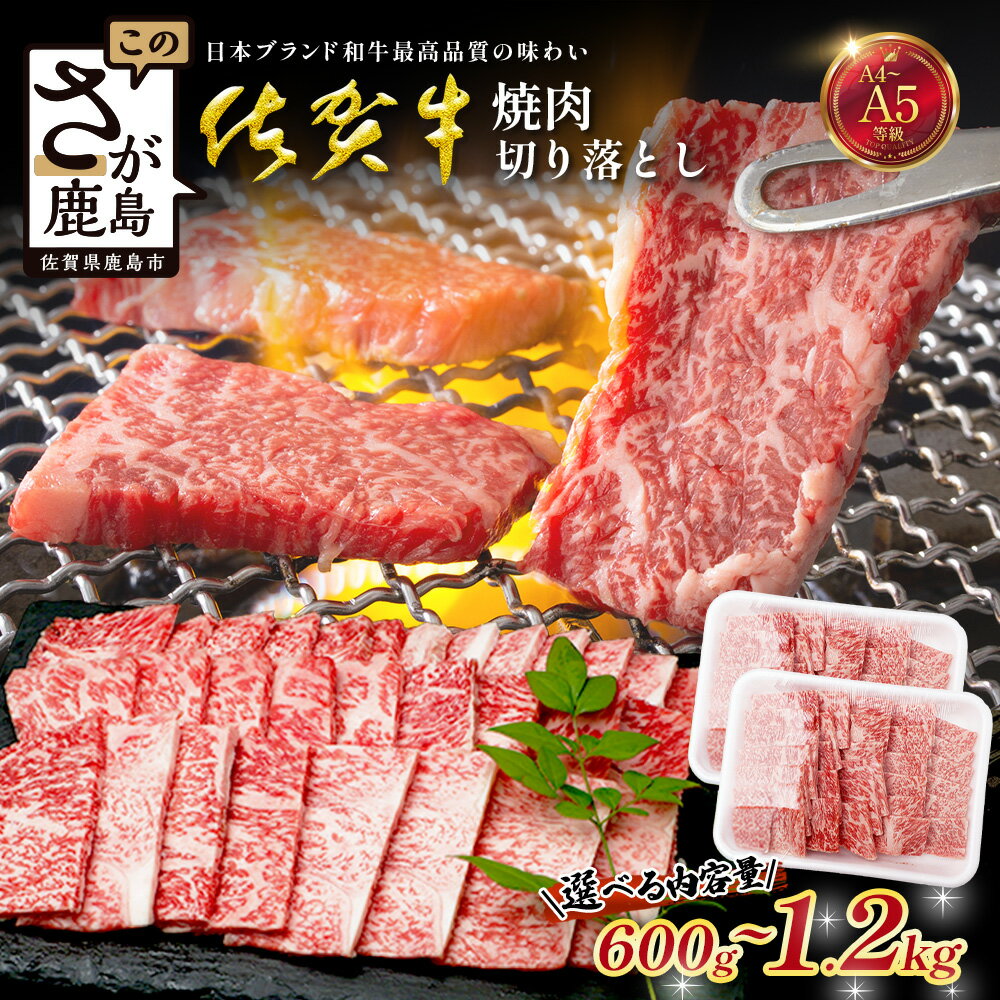 [訳あり]佐賀牛 焼肉 切り落とし 600g or 1200g 牛肉 黒毛 和牛 ブランド 牛 肉 焼き肉 やきにく[選べる内容量]|佐賀牛 和牛 国産牛 ギフト グルメ 贅沢 ふるさと納税 ブランド牛 佐賀県 鹿島市 お取り寄せ 牛肉好き必見 鹿島 牛肉