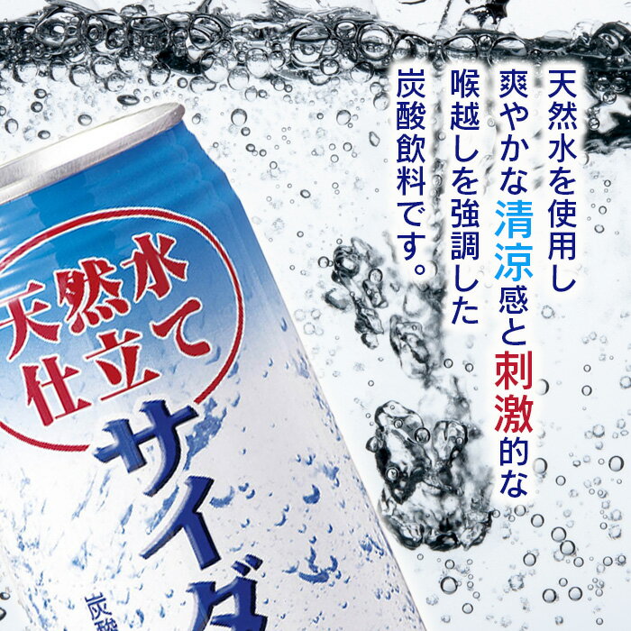 【ふるさと納税】天然水仕立てサイダー 【350ml缶×24本入】×2ケース 炭酸飲料 飲み切りサイズのサイダー 箱買い サイダー割りにも お裾分けサイダー ギフト 贈り物 旬ギフト 夏ギフト 佐賀県 鹿島市 B-660