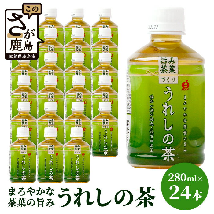 うれしの茶　280mlペットボトル×24本入 箱買い セット お茶 飲料 緑茶 飲み切りサイズ 佐賀県 鹿島市 嬉野茶 国産 ペットボトル 24本入り 280ml ギフト 贈り物 贈答 お中元 お歳暮 季節の変わり目 旬 カテキン アミノ酸 ビタミン B-663