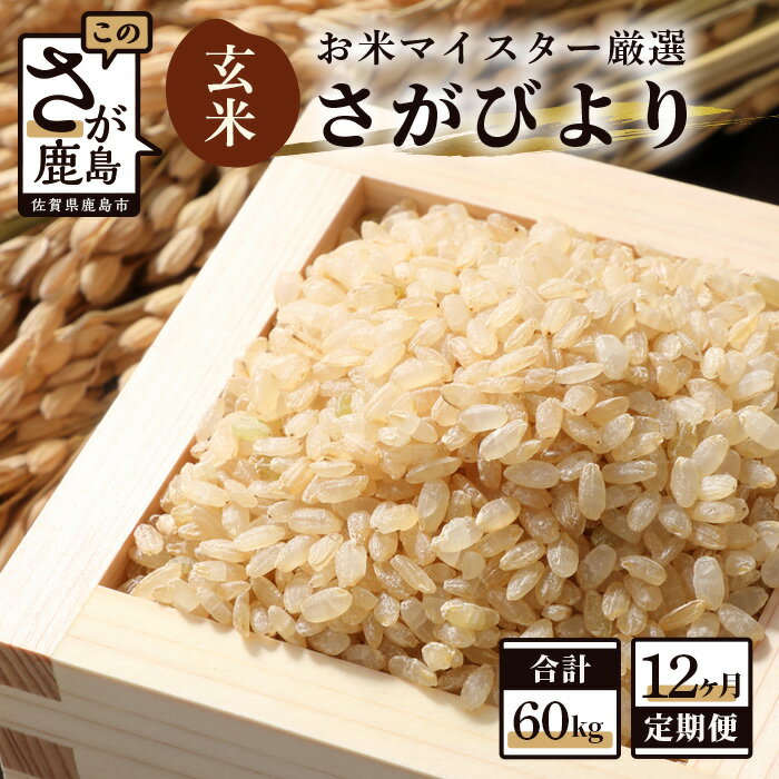【ふるさと納税】【12ヶ月定期便】鹿島市産 さがびより 玄米