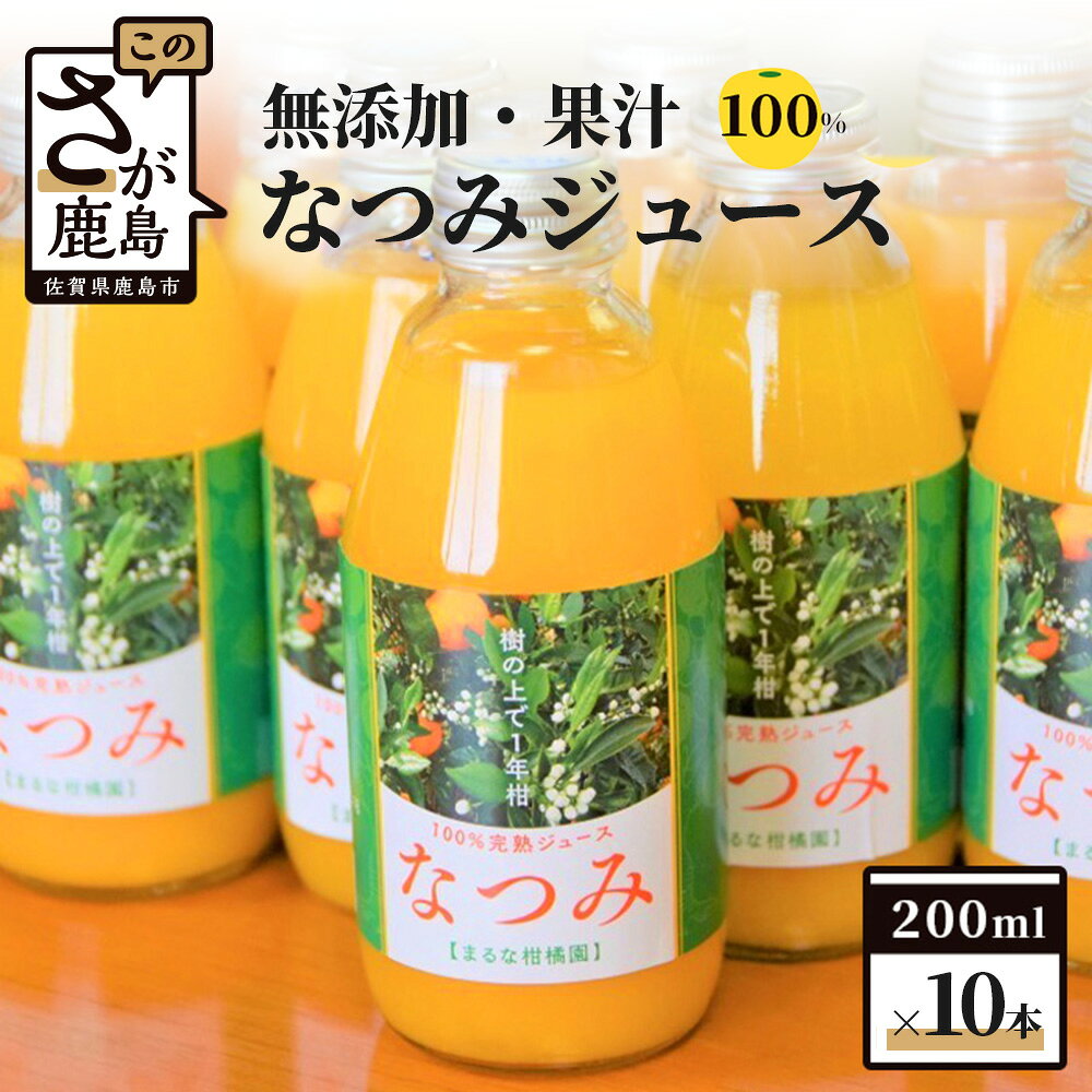 果汁100%無添加|南津海(なつみ)ジュース 200ml×10本|生産者直送 |ジュース 果汁100% 佐賀県 鹿島市 送料無料