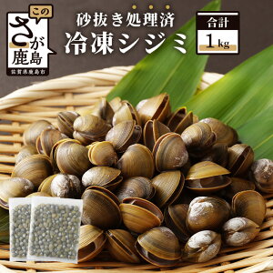 【ふるさと納税】冷凍 シジミ 合計1kg 500g×2 砂抜処理済 しじみ 砂抜き済 魚貝類 海鮮 貝 小分け 佐賀県 鹿島市 国産 送料無料 AA-18