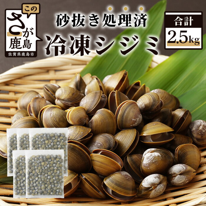 【ふるさと納税】冷凍 シジミ 合計2.5kg 500g×5 砂抜処理済 しじみ 砂抜き済 魚貝類 海鮮 貝 小分け ...