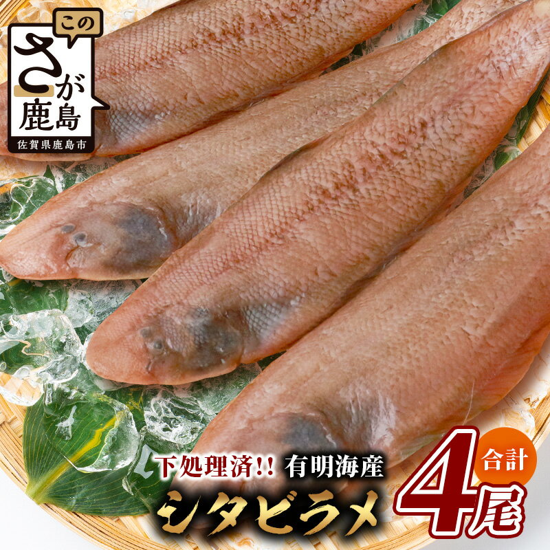 [緊急支援品][下処理済で簡単調理]有明海産 シタビラメ約150g×4尾[合計約600g]煮つけ・唐揚げにおススメ[脂ののって美味しい]鮮度抜群 鮮魚 冷凍