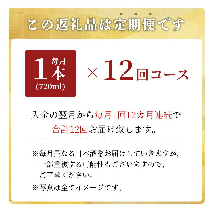 【ふるさと納税】【12か月定期便】酒処鹿島の酒店厳選！ 純米大吟醸・大吟醸定期便 720ml×12回 酒 お酒 アルコール 純米吟醸 純米酒 本醸造 佐賀県 鹿島市 12カ月 送料無料 V-32