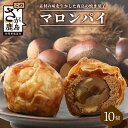 【ふるさと納税】特製【マロンパイ】10個【素材の味を生かした鹿島の焼き菓子】焼菓子 洋菓子 おやつ スイーツ 栗 マロン パイ B-677