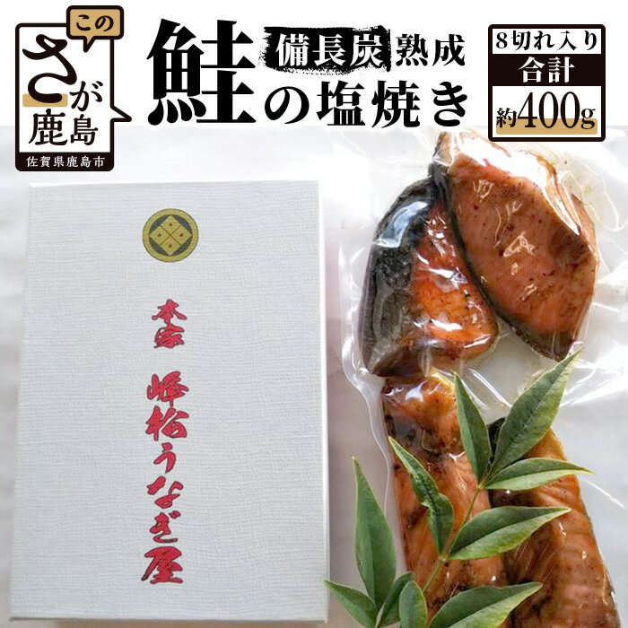 鰻屋さんが備長炭で手焼きした [鮭の塩焼き] 合計8切入り (4切入り×2パック) さけ 鮭 サケ 魚 塩焼き 温めるだけ おかず 簡単調理 佐賀県 鹿島市 人気送料無料 AA-8